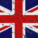 afgebladderde Britse vlag